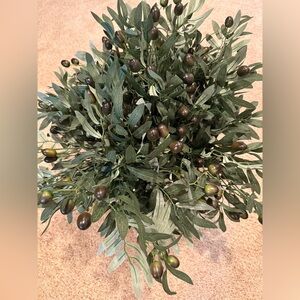 14 Faux Olive Branch bushes, faux florals /Artificial Olive Branch Arrangement